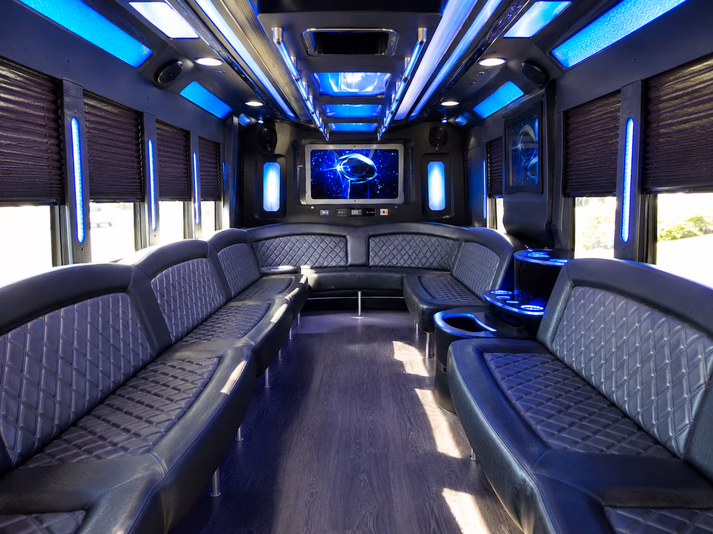 east hartford 28 passenger party bus inside