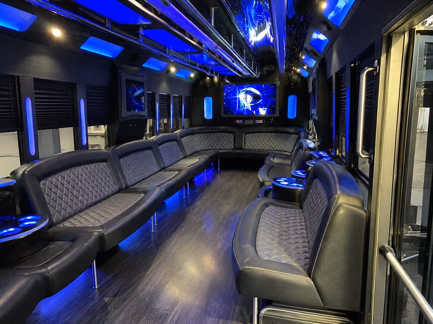 east hartford 28 passenger party bus interior
