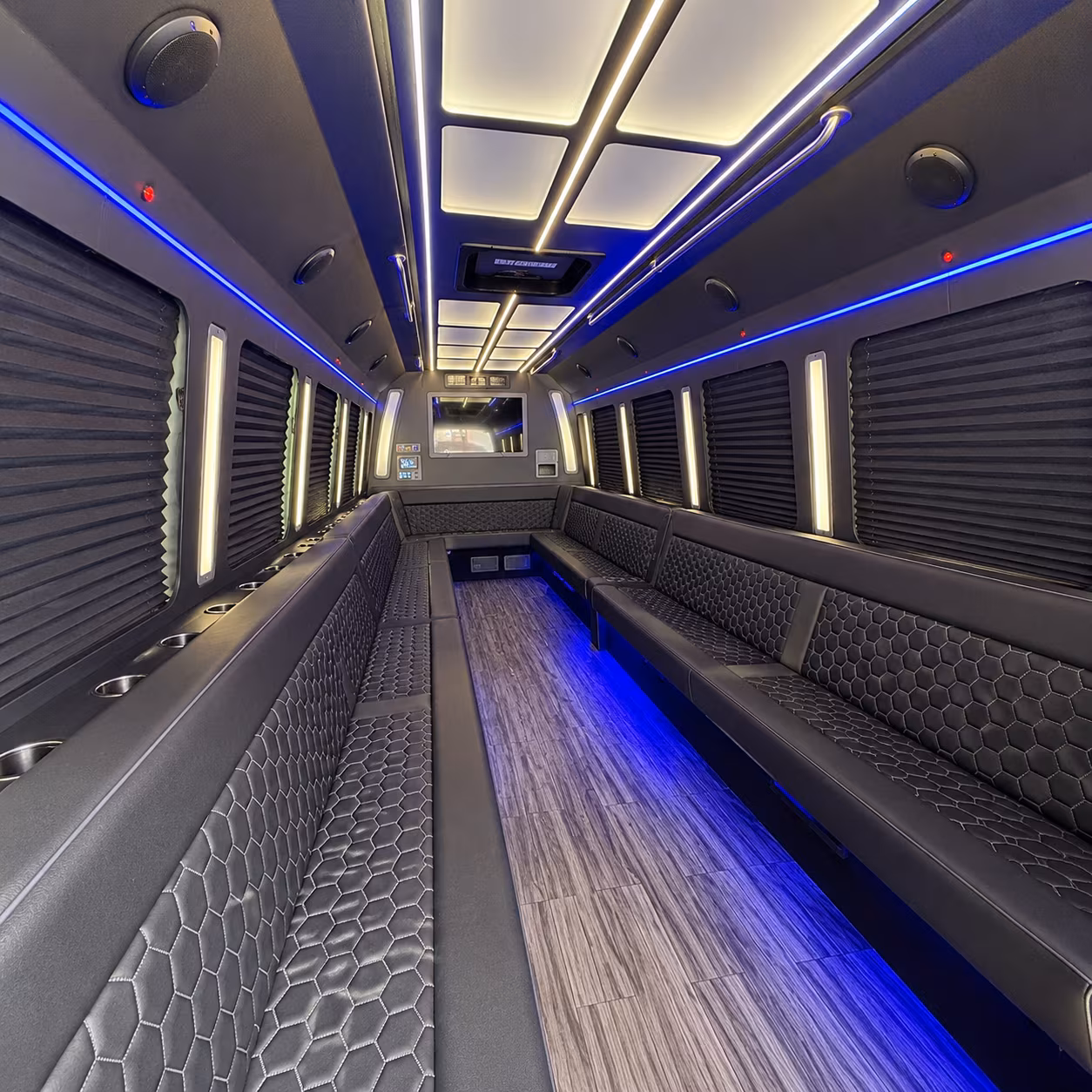 east hartford 30 passenger party bus interior