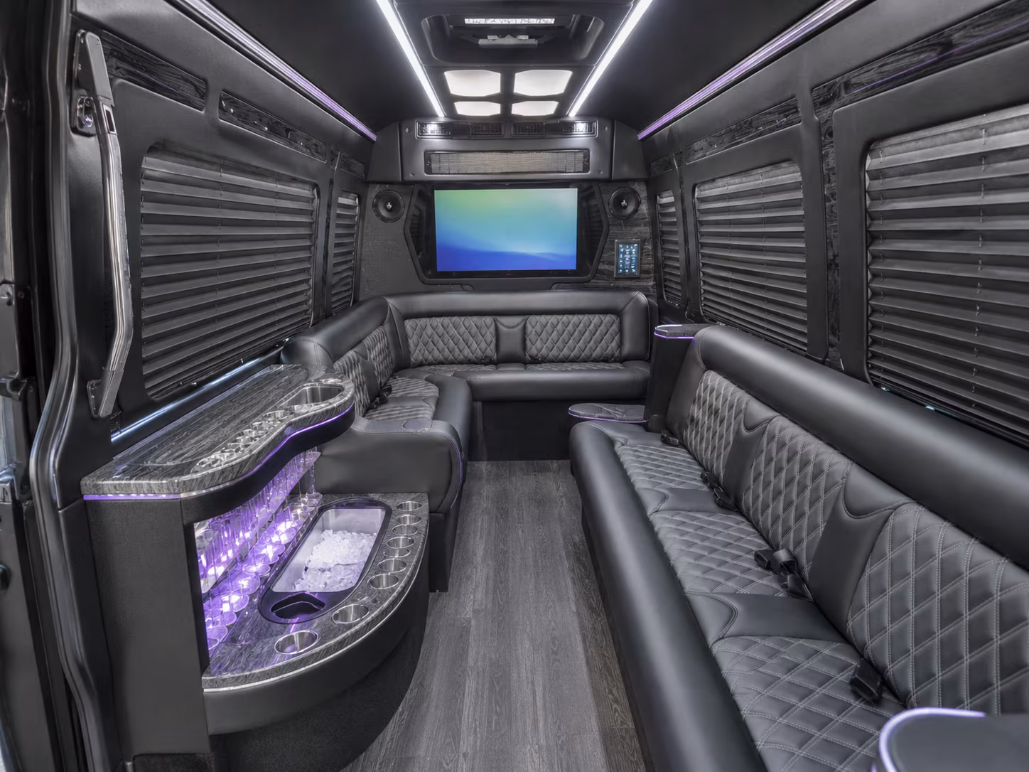 east hartford 40 passenger party bus interior