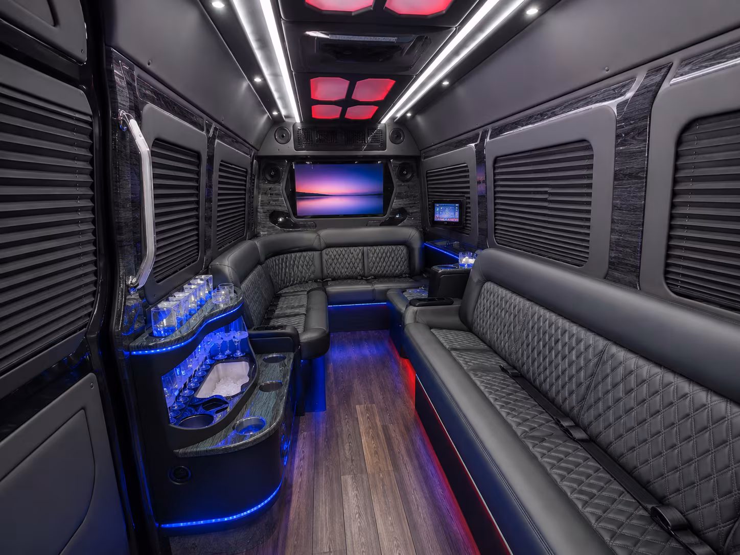 east hartford 50 passenger party bus interior