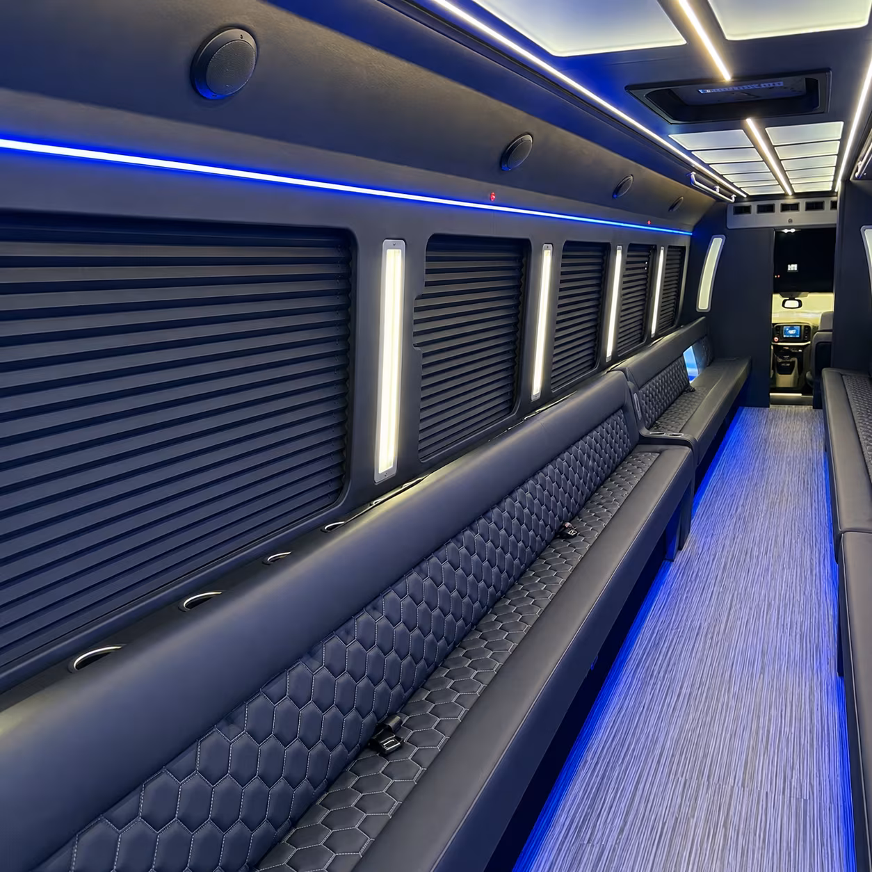 east hartford party bus rental interior