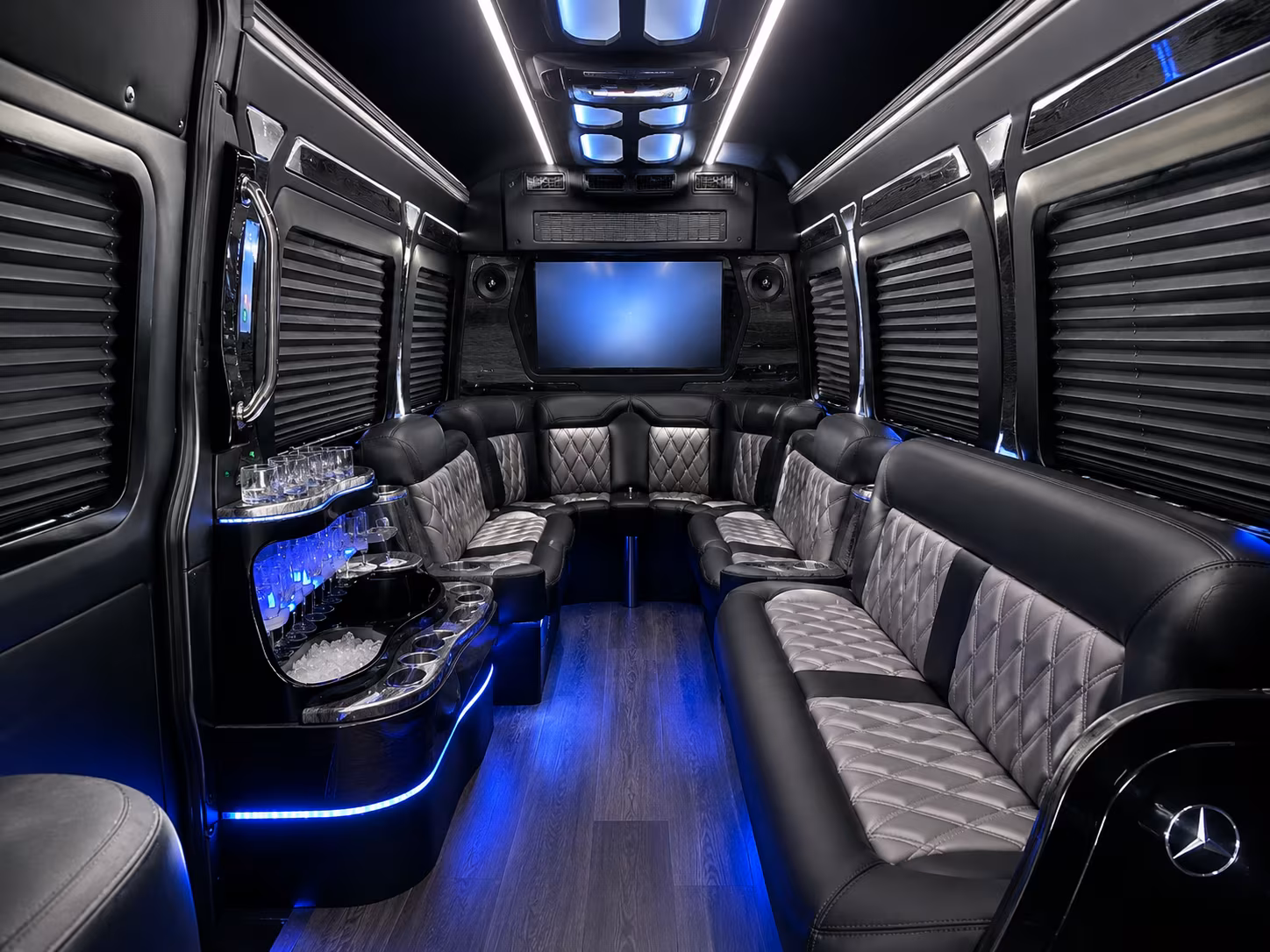 white black and silver buses available match your wedding colors