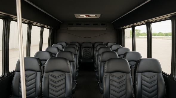 Interior of Charter Bus Company East Hartford's 18 Passenger Minibus in East Hartford