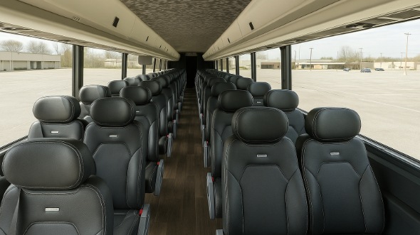 Interior of Charter Bus Company East Hartford's 25 Passenger Mini bus in East Hartford