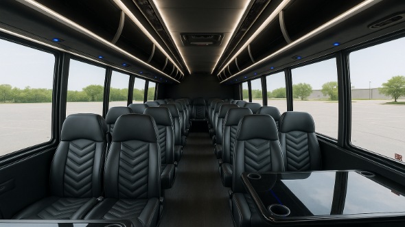 Interior of Charter Bus Company East Hartford's 30 Passenger Minibus in East Hartford
