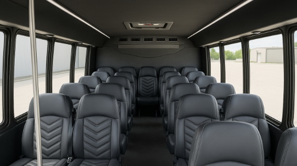 Interior of Charter Bus Company East Hartford's 35 Passenger Minibus in East Hartford