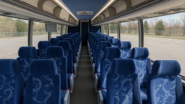 Interior of Charter Bus Company East Hartford's 50 Passenger Charter Bus in East Hartford