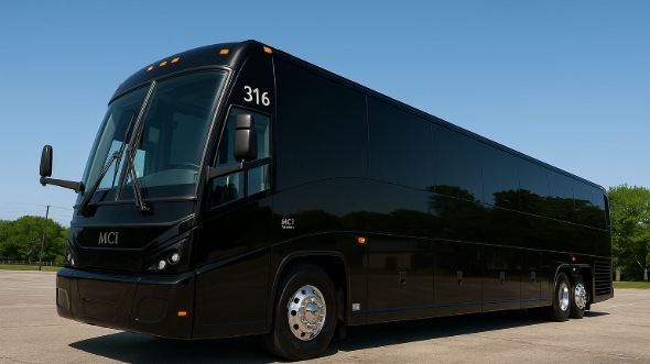Exterior of Charter Bus Company East Hartford's 54 Passenger Charter Bus in East Hartford