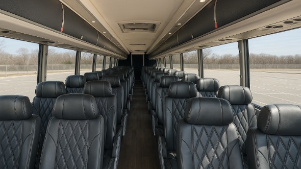 Interior of Charter Bus Company East Hartford's 56 Passenger Charter Bus in East Hartford