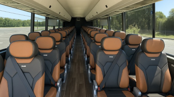 east hartford 50 passenger charter bus inside