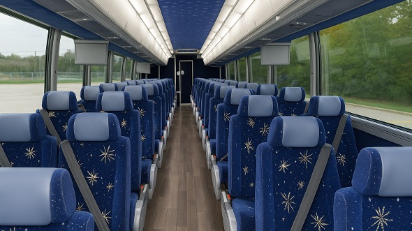 east hartford 54 passenger charter bus inside