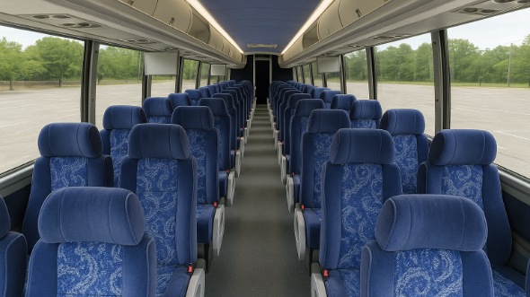 east hartford 55 passenger charter bus inside